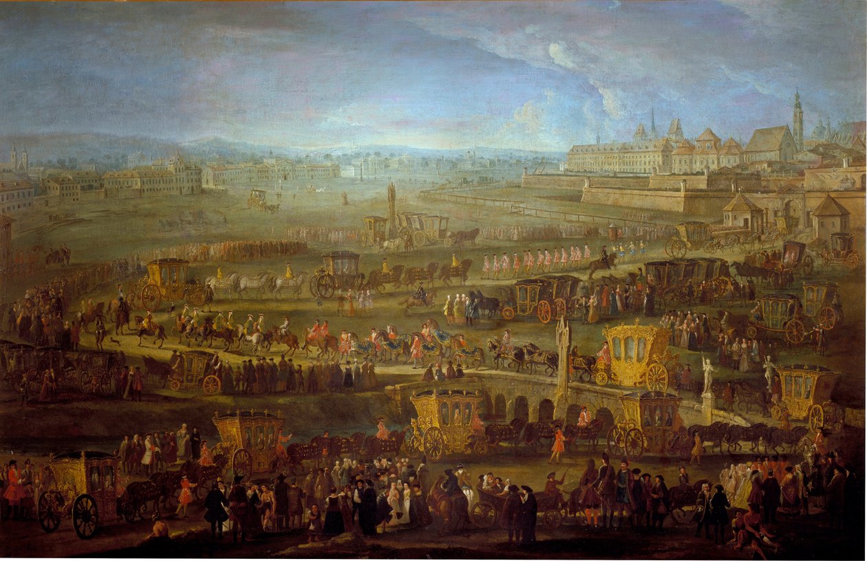 Der Zug des Marquis von Mirepoix mit den französischen diplomatischen Vertretern in Wien von Unknown artist