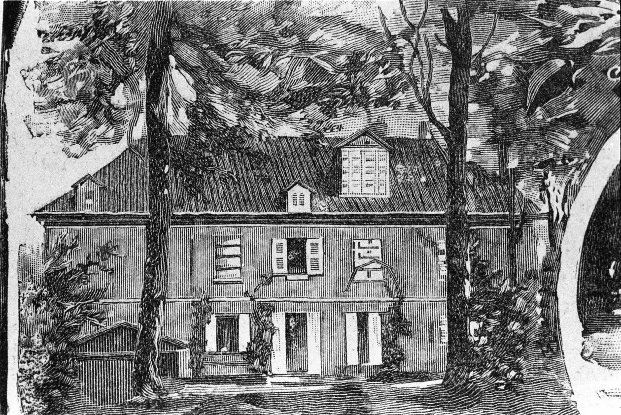 Das Haus von George Sand (Aurore Dupin, Baronne Dudevant) (1804-1876) in Nohant-Vic (Nohant Vic) (36). von Unknown artist