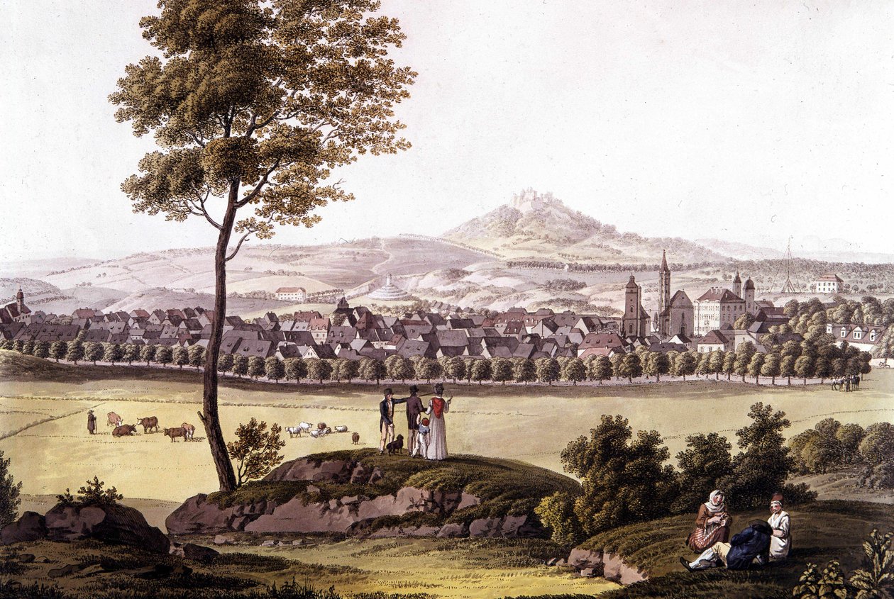 Die Stadt Toeplitz (Toplitz) in Böhmen Ende des 18. Jahrhunderts von Unknown artist