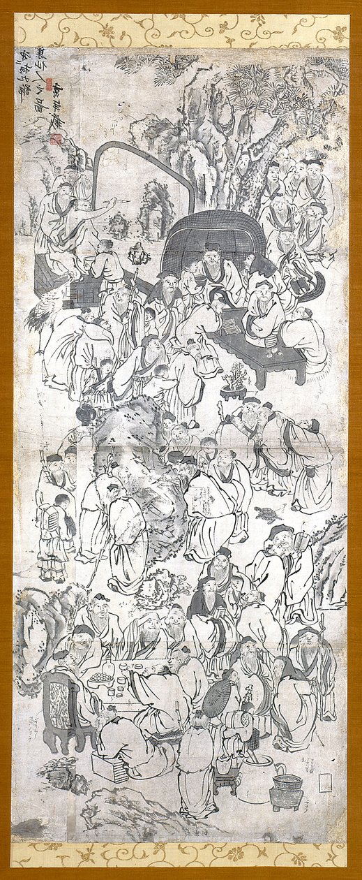 Unbetitelte Skizze von 100 alten Männern von Unknown artist