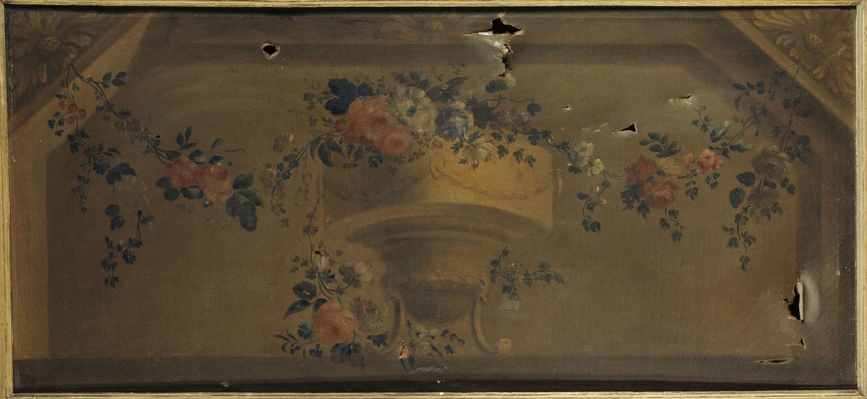 Blumenvase in einer Nische. Zwischen 1769 und 1789 von Unknown artist