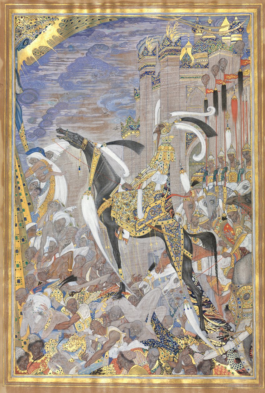 Siegreiche Armee betritt die Stadt nach der Belagerung von Unknown artist