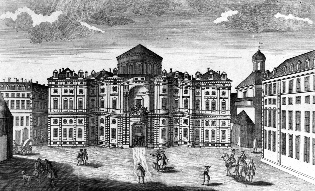 Ansicht des Palazzo Carignano (Palazzo Carignan) in Turin von Unknown artist