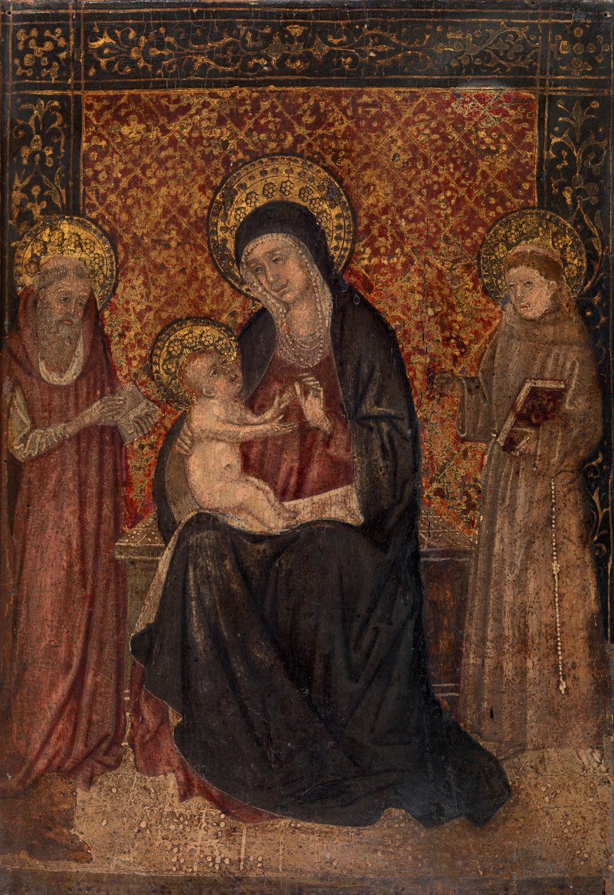 Jungfrau und Kind mit den Heiligen Hieronymus und Franz von Assisi von Unknown artist
