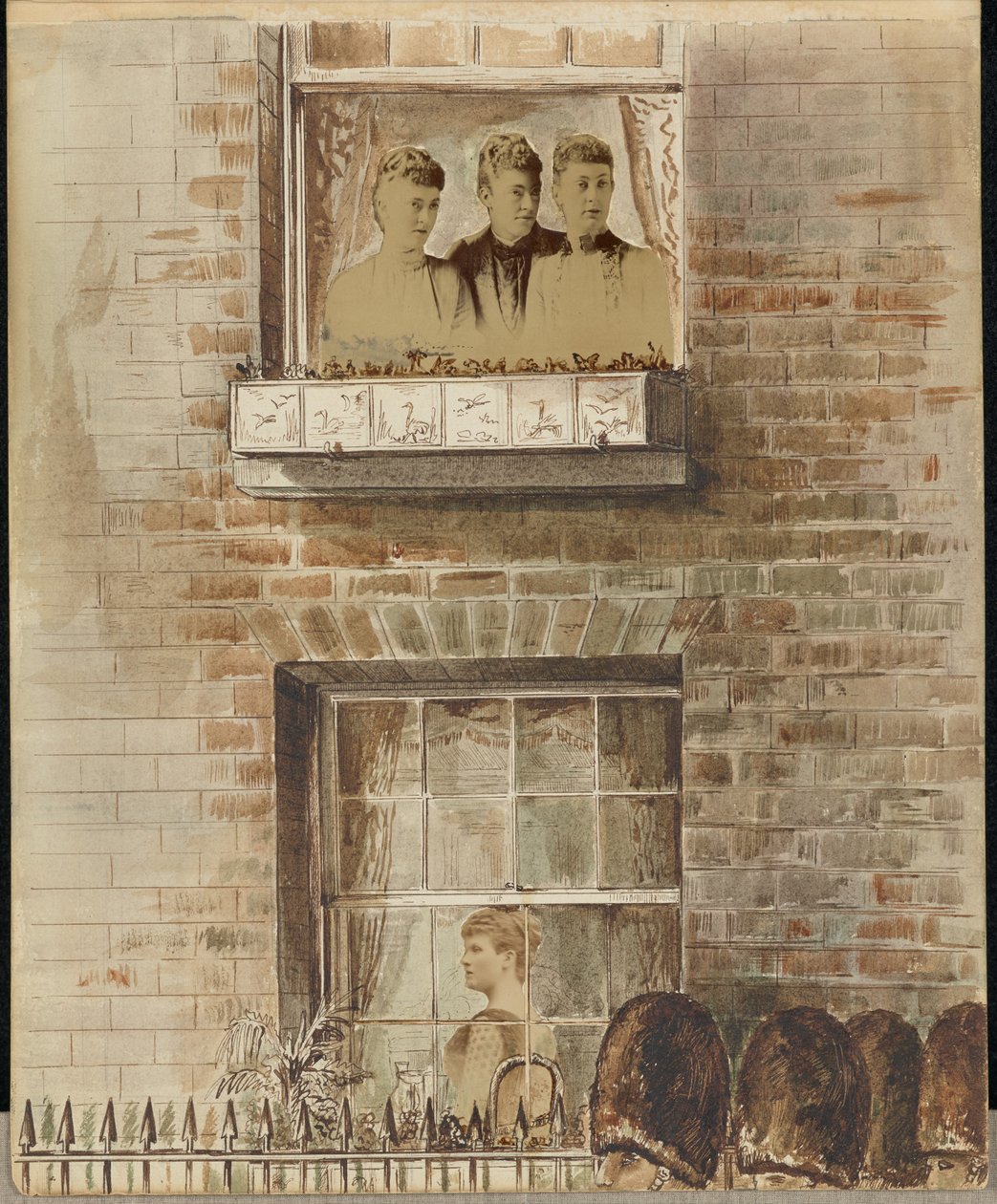 Frauen an ihren Fenstern von Unknown artist