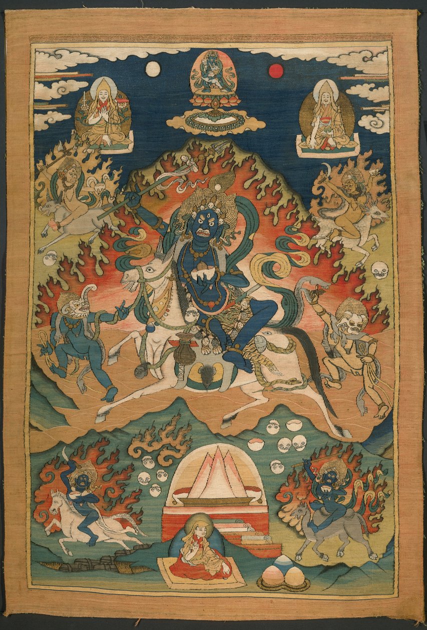 Zornige Form der Göttin Saraswati (Magzor Gyalmo) oder Palden Llamo von Unknown artist