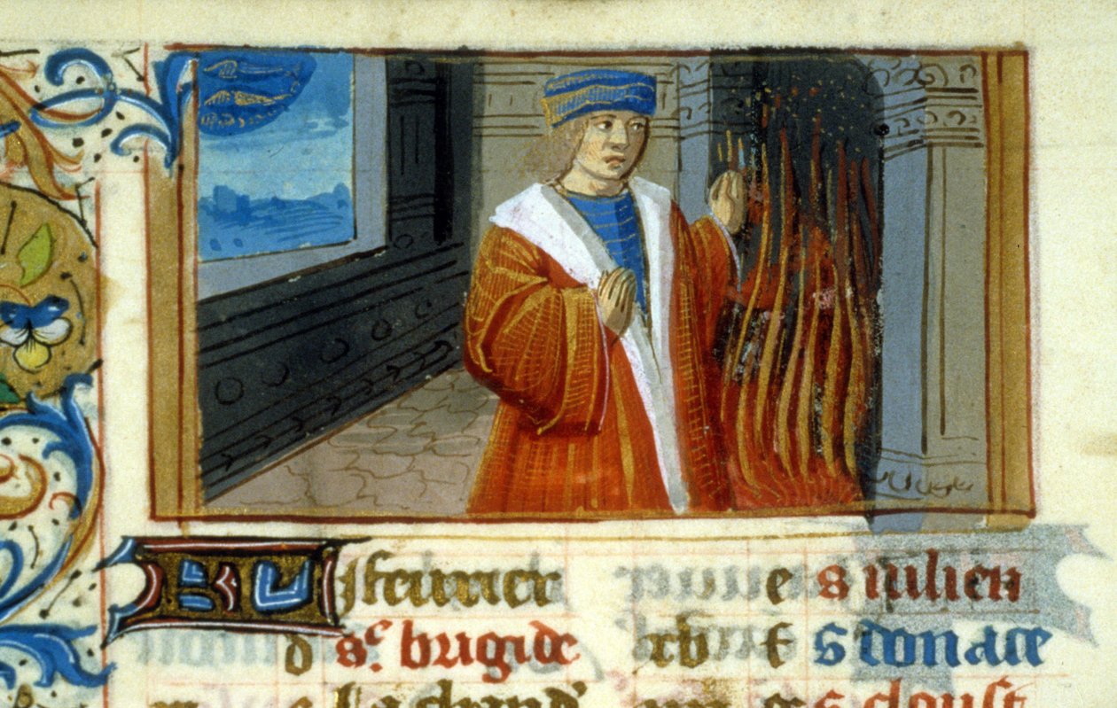 Zodiak Fisch, Kamin - Miniatur, Mittelalter von Unknown artist