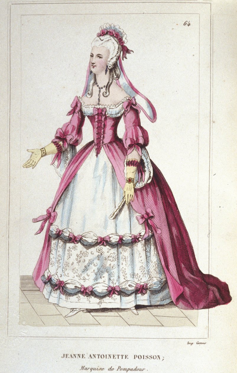 Porträt von Jeanne-Antoinette Poisson, Marquise von Pompadour (bekannt als Madame de Pompadour) von Unknown artist