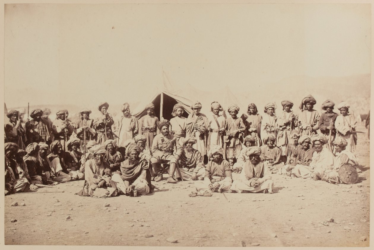 Afghanische Stammesangehörige bei einem Durbar von Unknown photographer