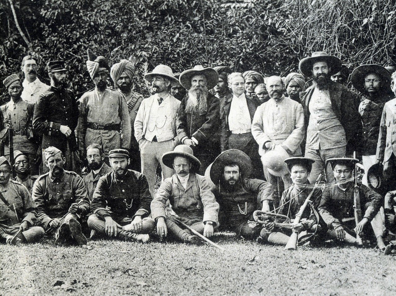 Auguste Pavie (1847-1925), bretonischer Entdecker und die französisch-englische Mission des oberen Mekong im Jahr 1895. von Unknown photographer