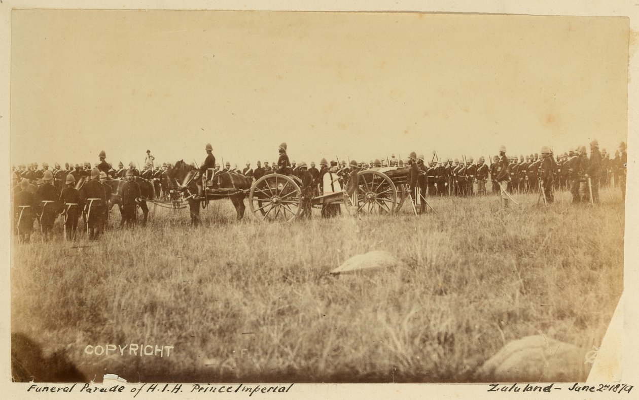 Begräbnisparade von HIH Prinz Imperial, Zululand, 2. Juni 1879 von Unknown photographer