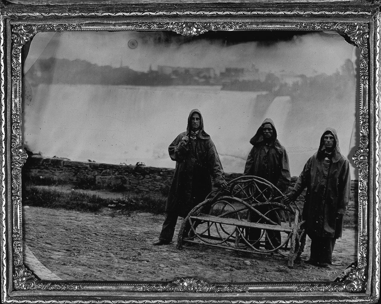 Gruppenporträt an den Niagarafällen, ca. 1855 von Unknown photographer