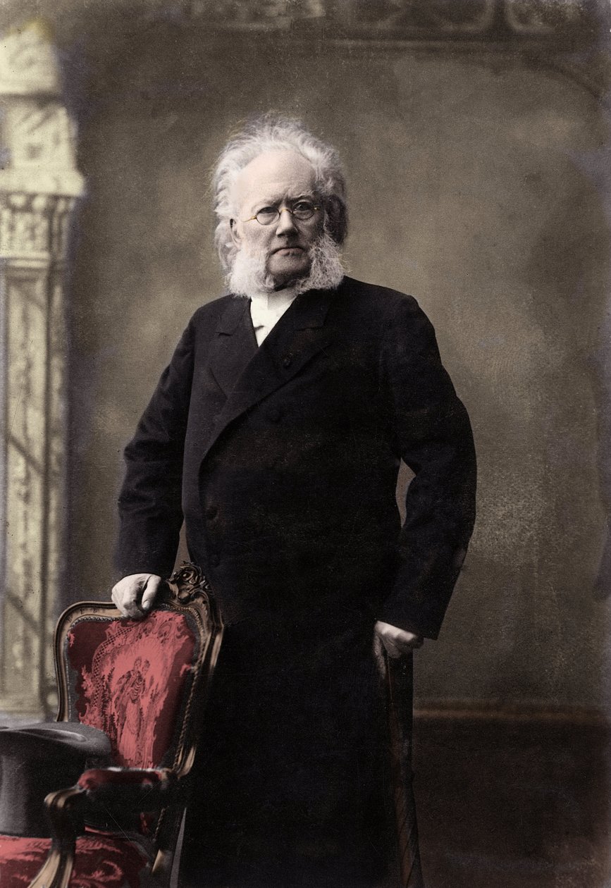 HENRIK IBSEN (1828-1906) norwegischer Dichter und Dramatiker - Porträt von Henrik (Henri) Johan Ibsen (1828-1906), norwegischer Dramatiker von Unknown photographer