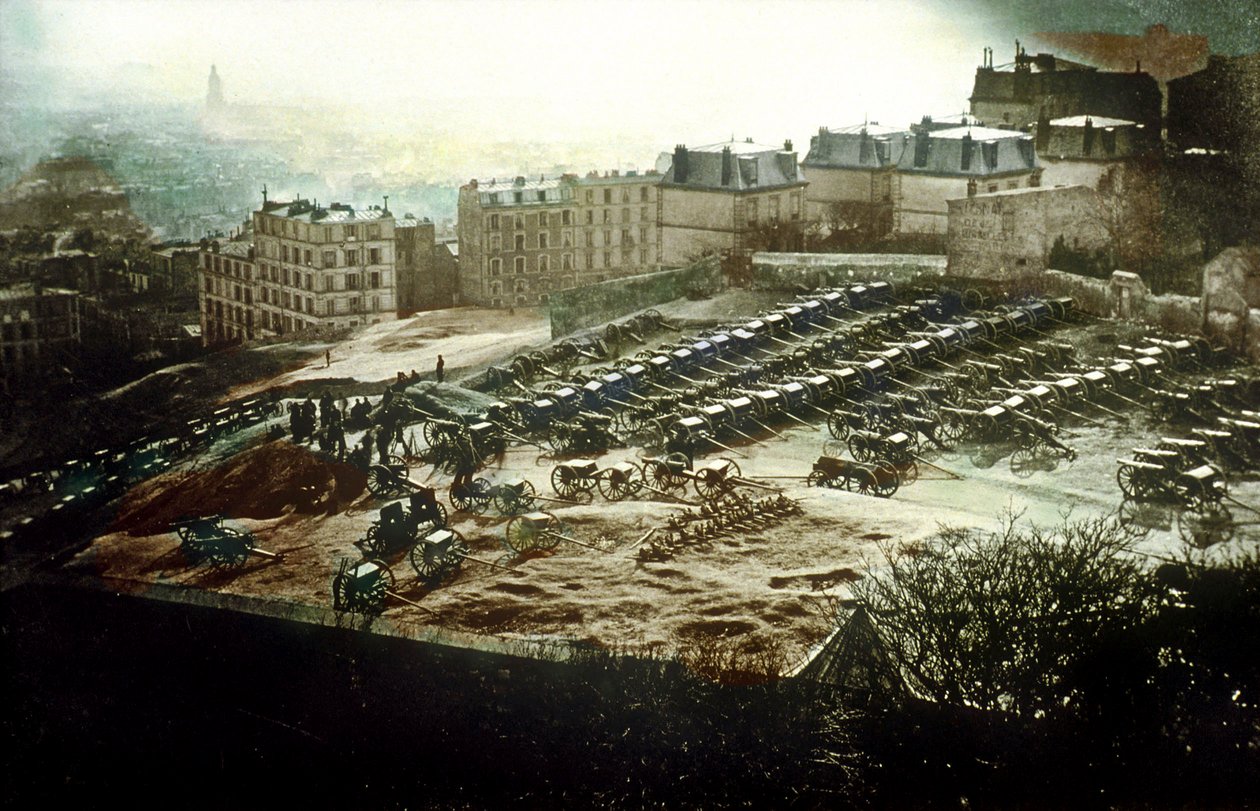 In Montmartre bedrohen die großen Kanonen der Regierung Paris, März 18 von Unknown photographer