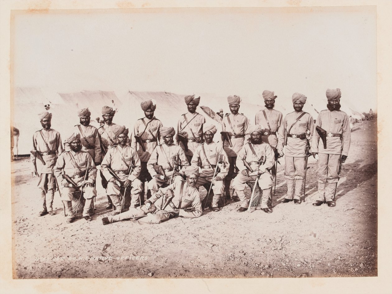 Indische Offiziere der 28. Bombay Native Infantry, ca. 1884 von Unknown