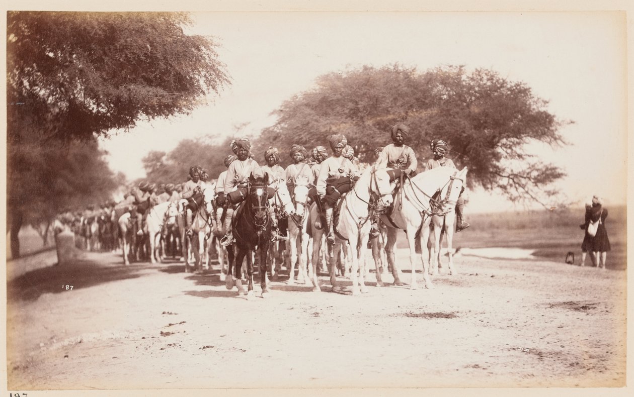 Nabha Native Kavallerie-Kontingent im Delhi Übungslager von Unknown photographer