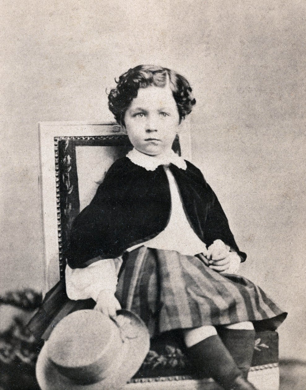 Porträt von Prinz Imperial Eugene Louis Napoleon Bonaparte (1856-1879), Sohn von Napoleon III. Anonymes Foto aufgenommen in Fontainebleau im Juni 1860 von Unknown photographer