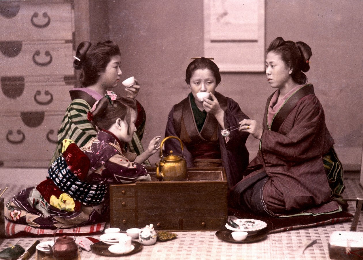 Tee zu Hause, Japan, späte 19. Jahrhundert - Archiv der Auslandsmissionen von Unknown photographer