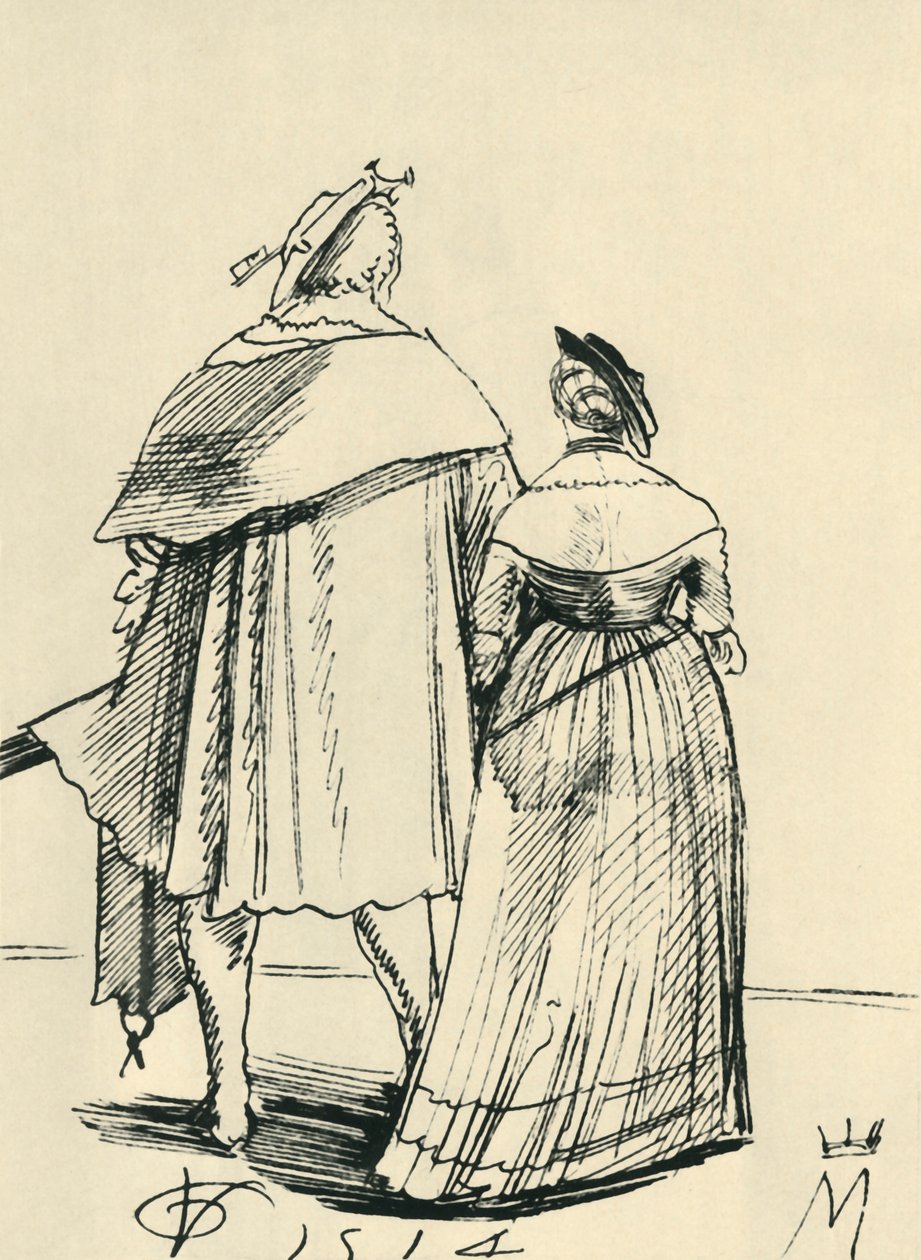 Paar beim Spaziergang, 1514, 1943 von Urs Graf