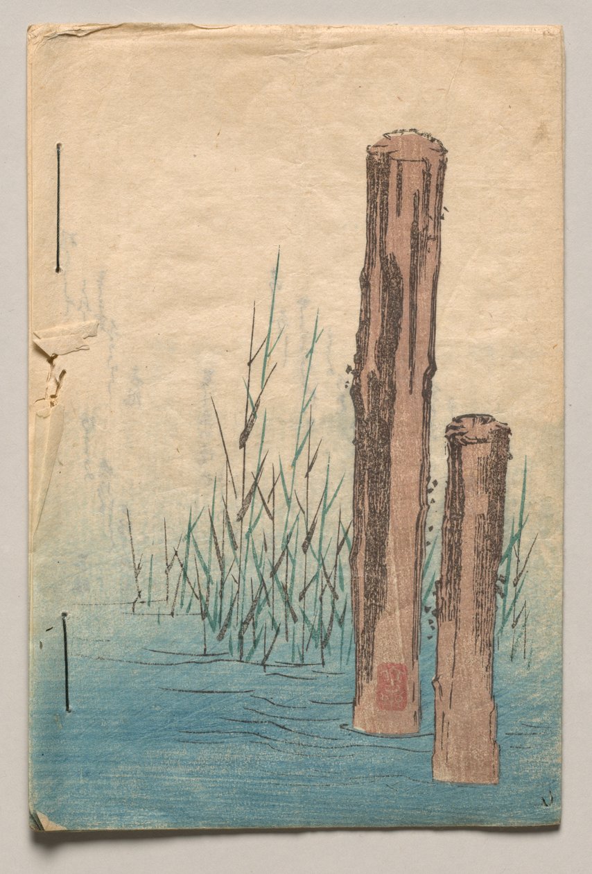 Rückseite von Verses for Winter and Spring von Utagawa Hiroshige