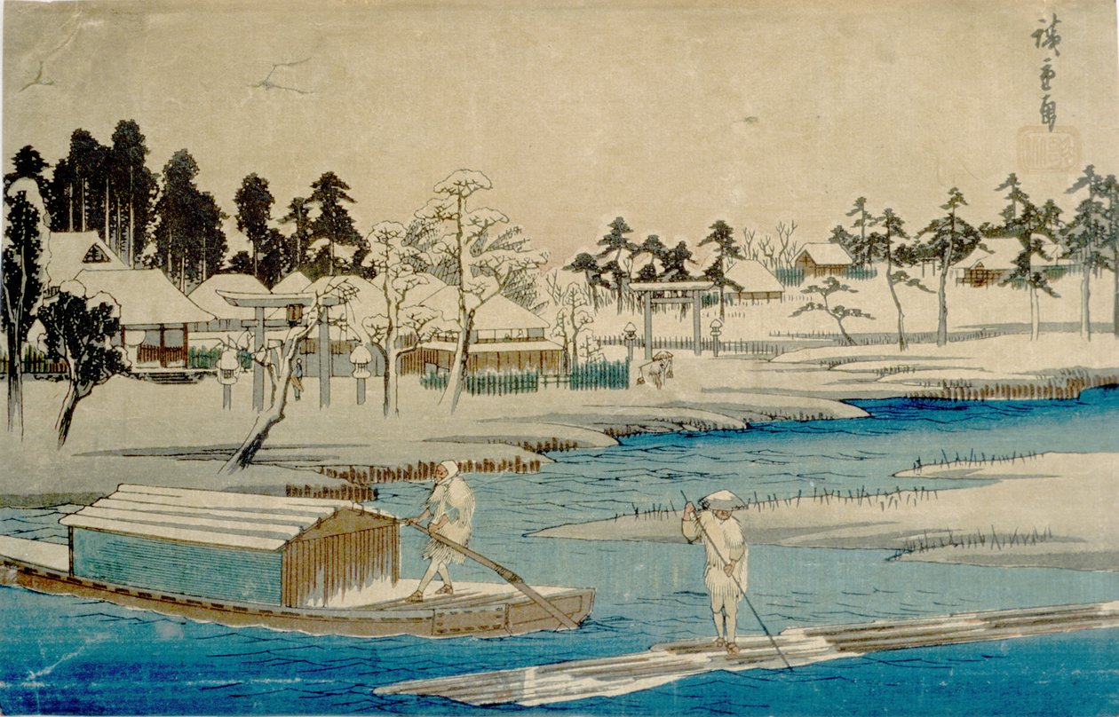 Schneeräumung bei Masaki von Utagawa Hiroshige