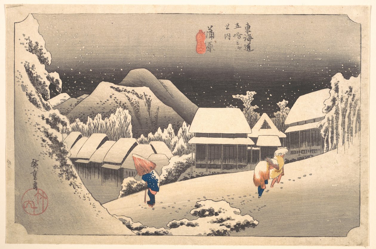 Abendschnee von Utagawa Hiroshige