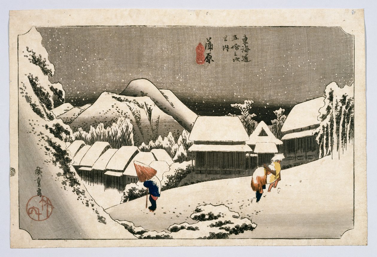 Kambara, von den dreiundfünfzig Stationen der Tokaido-Straße von Utagawa Hiroshige