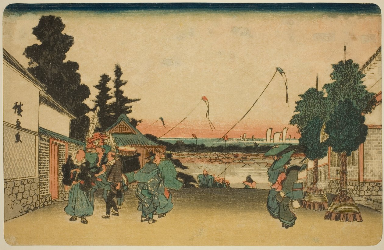Kasumigaseki, aus der Serie "Berühmte Orte in Edo (Koto meisho)" von Utagawa Hiroshige