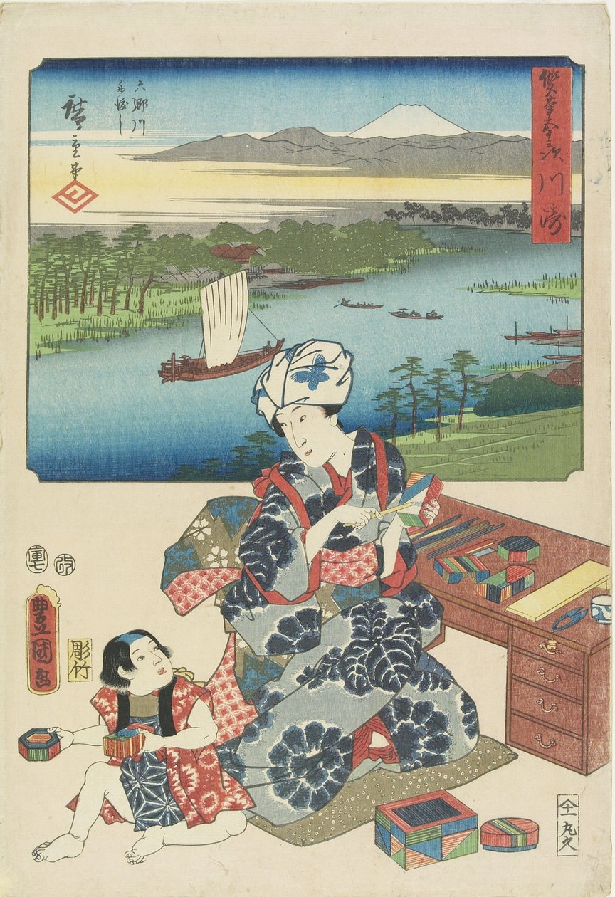Kawasaki, Juli 1854 von Utagawa Hiroshige