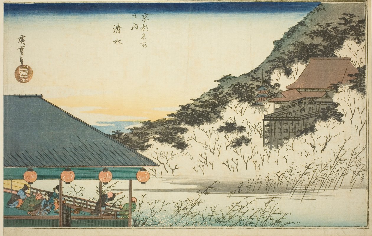 Kiyomizu-Tempel, aus der Serie "Berühmte Orte in Kyoto (Kyoto meisho no uchi)" von Utagawa Hiroshige