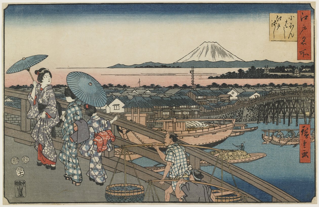 Nihonbashi-Brücke und Edo-Brücke, November 1853 von Utagawa Hiroshige