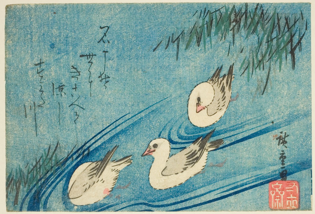 Austernfischer von Utagawa Hiroshige