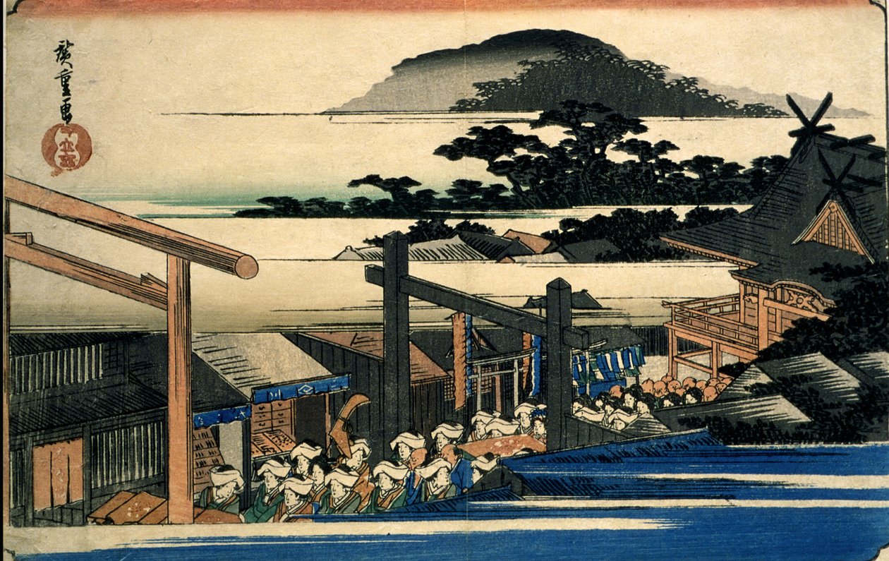 Bezirk des Shiba Shinmei Schreins von Utagawa Hiroshige