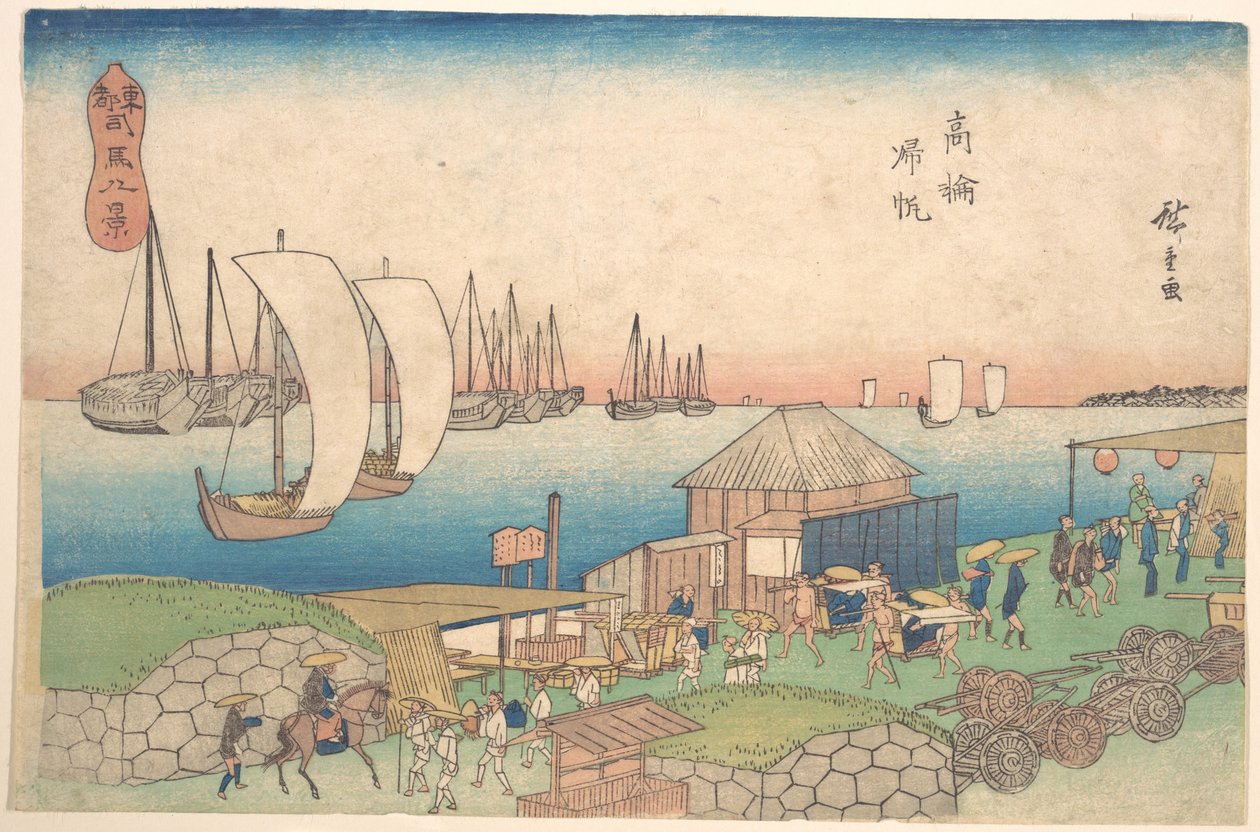 Flussansicht bei Takanawa von Utagawa Hiroshige