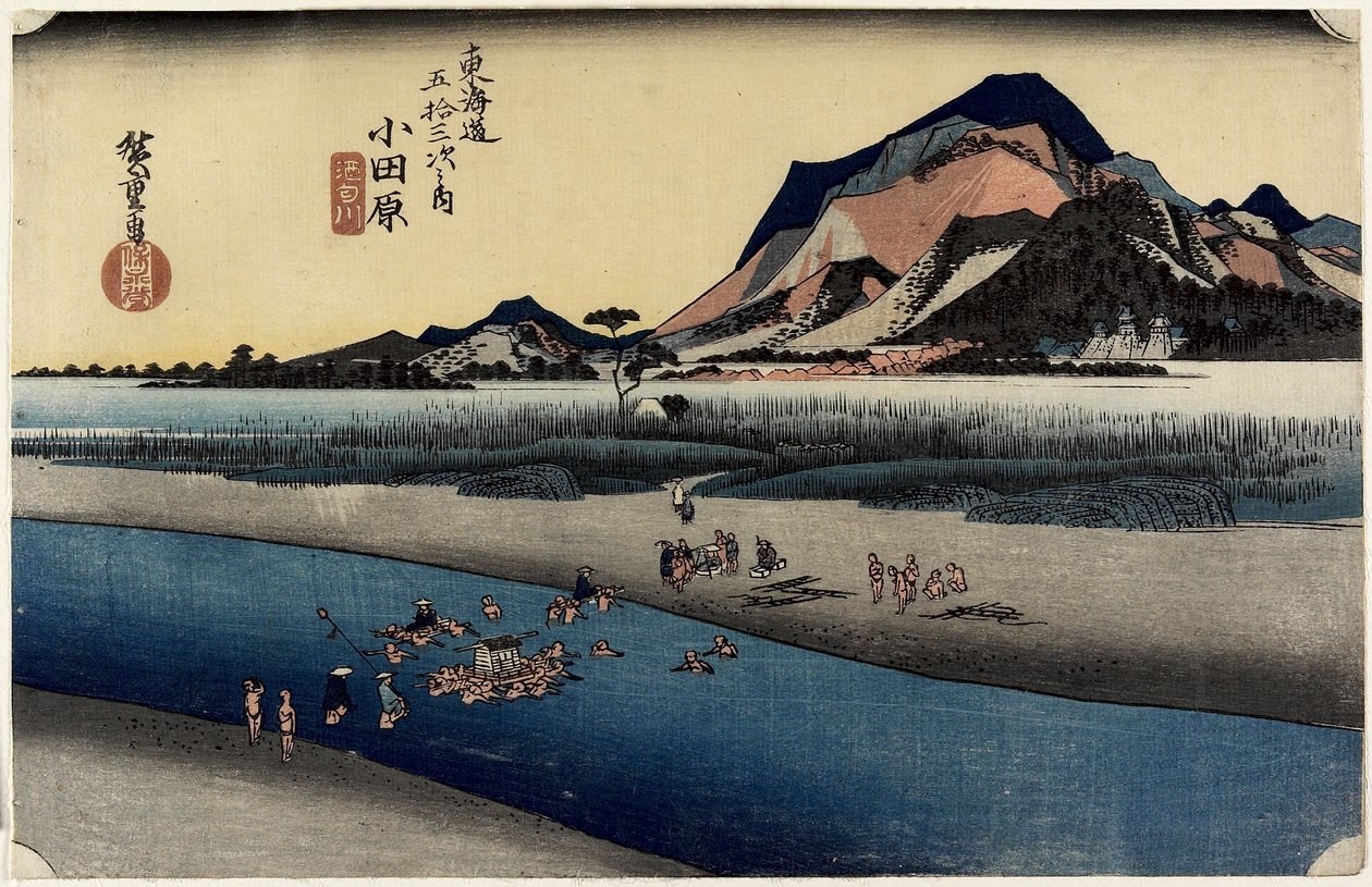 Sakawa-Fluss, Odawara, ca. 1833 von Utagawa Hiroshige