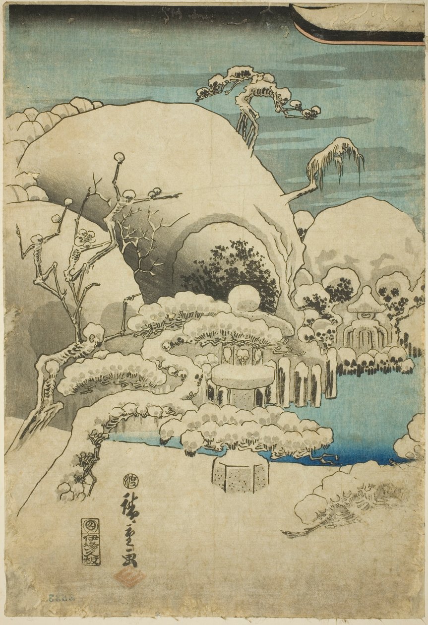 Taira no Kiyomori sieht eine Erscheinung (Taira no Kiyomori kaii o miru zu) von Utagawa Hiroshige
