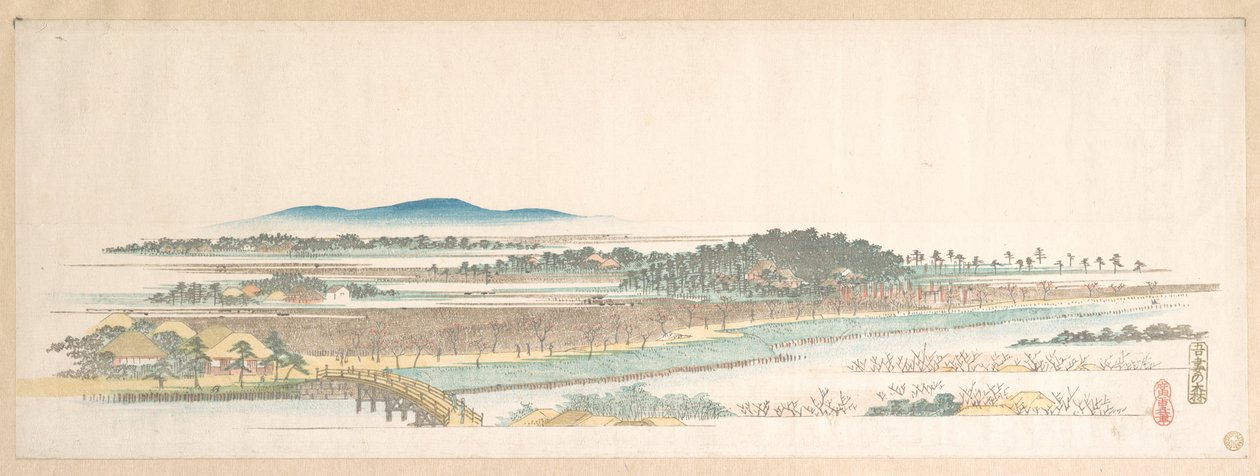 Blick auf Azuma-Wald von Utagawa Hiroshige