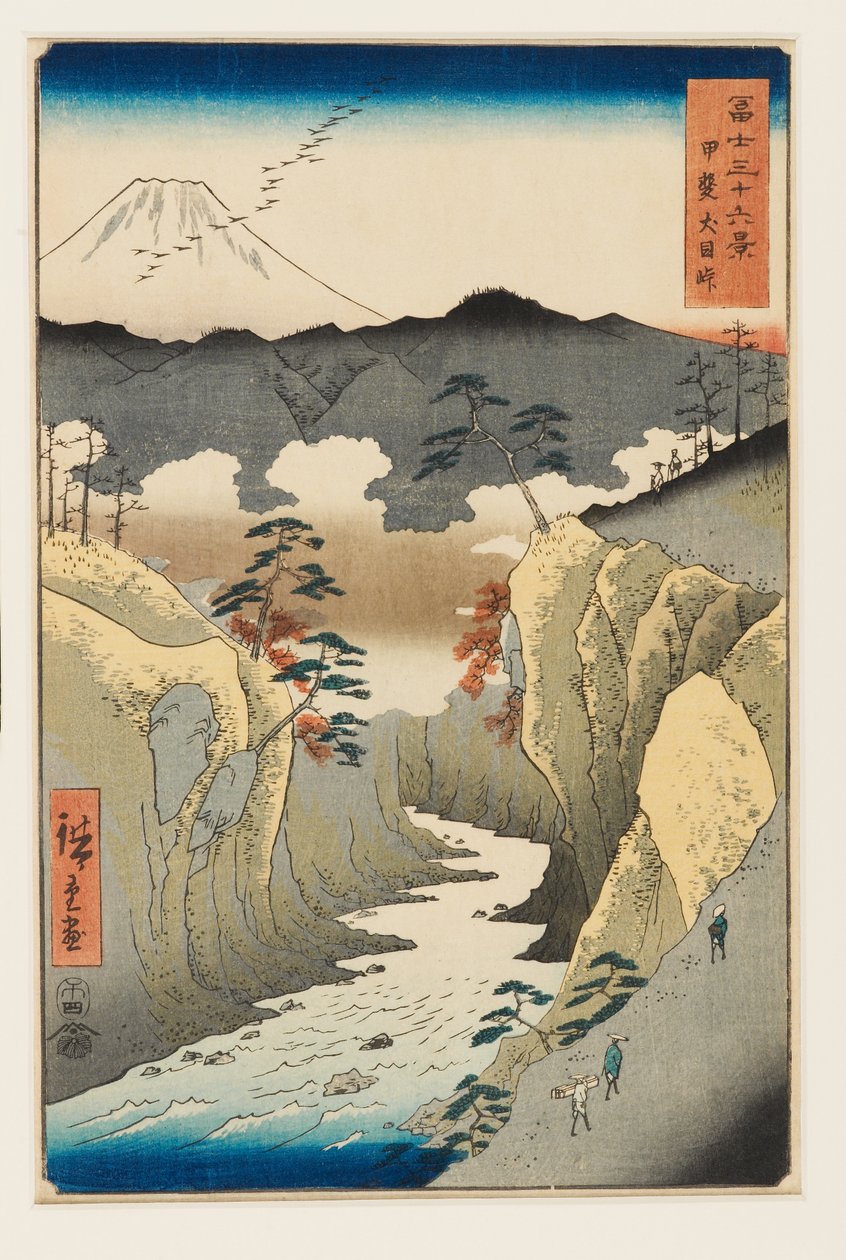 Inume-Pass in der Provinz Kai von Utagawa II Hiroshige