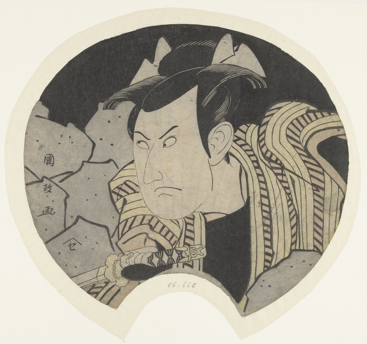 Schauspieler mit Schwert von Utagawa Kunimasa