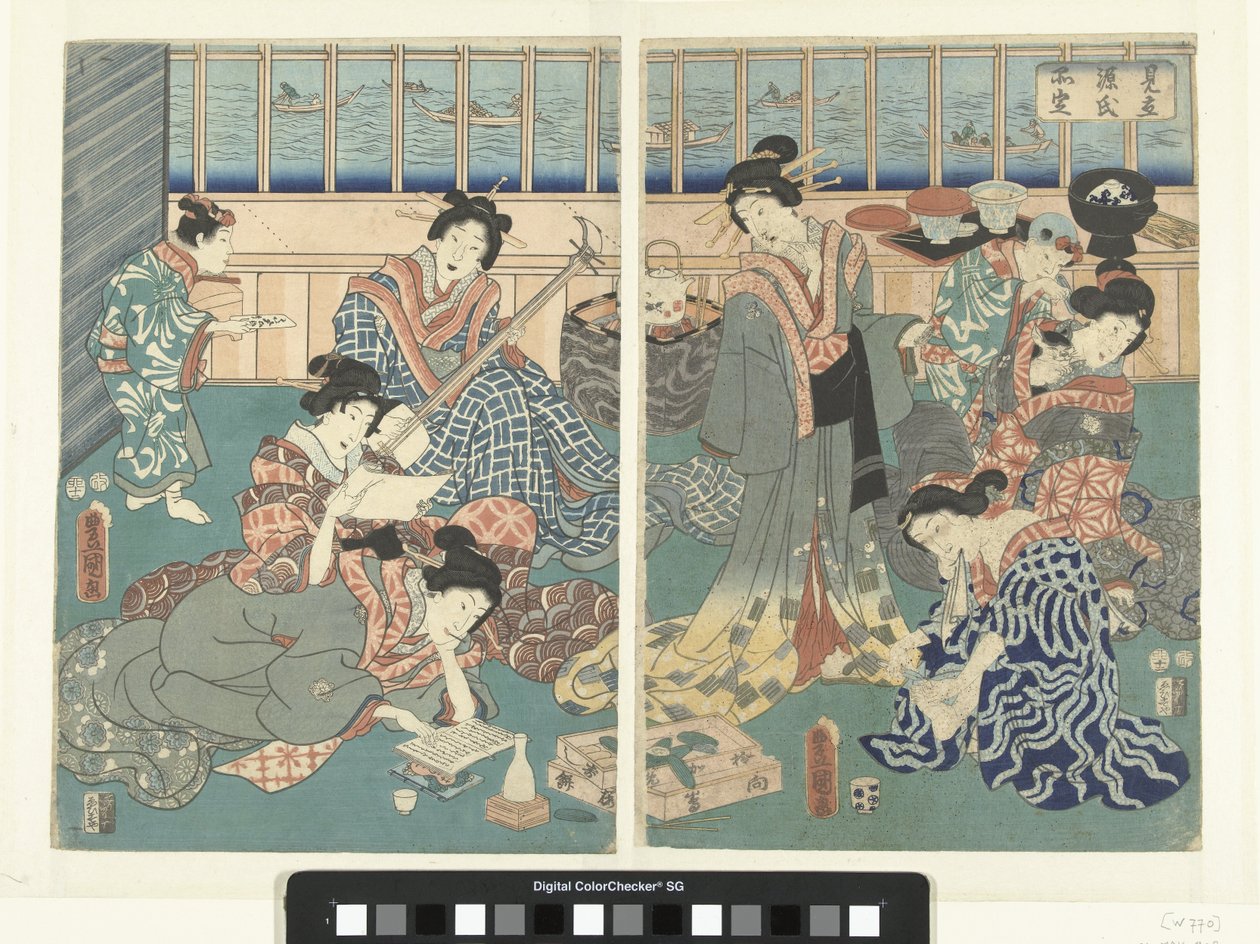 Eine zeitgenössische Version der Genji-Geschichte (Mitate Genji shinasadame) von Utagawa Kunisada (I)