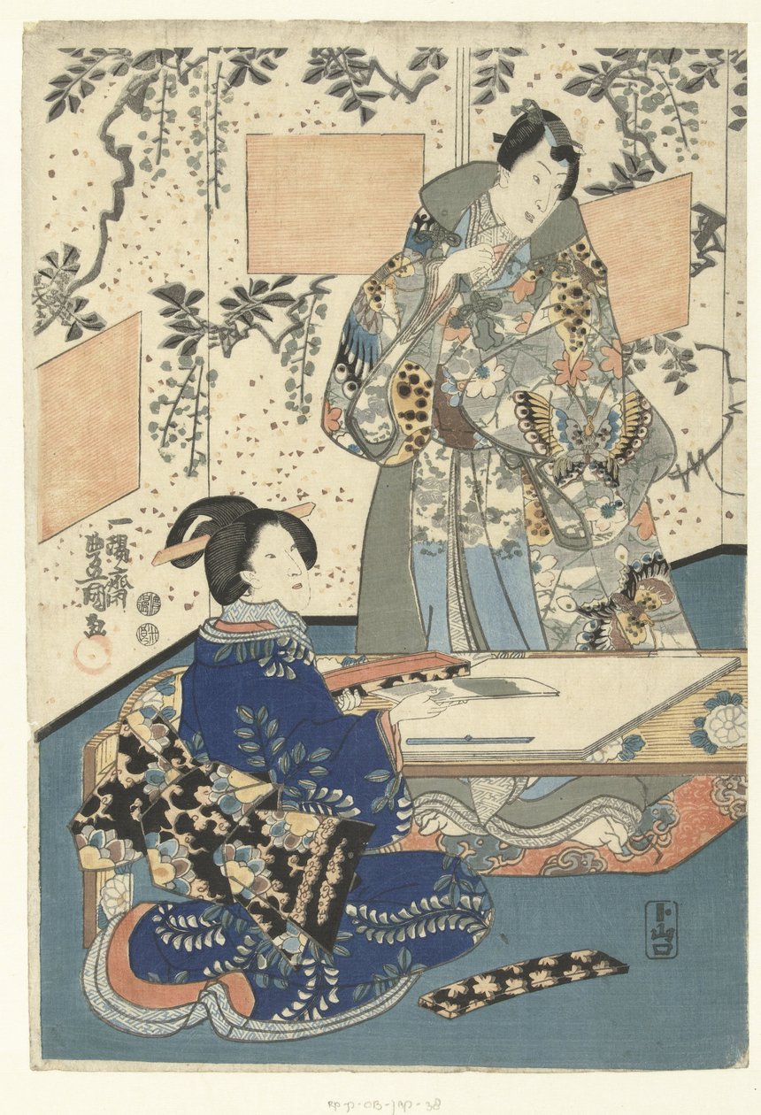 Prinz Genji und Hofdame von Utagawa Kunisada (I)
