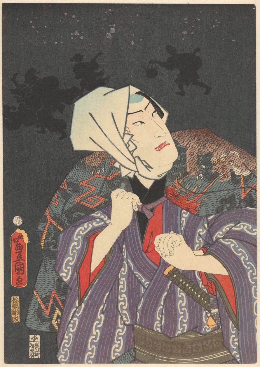 Tokijirô im Feuerwehrmantel von Utagawa Kunisada (I)