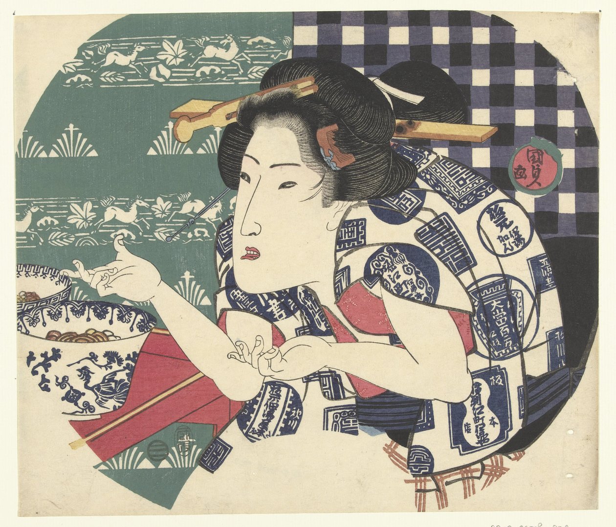 Udon-Restaurant von Utagawa Kunisada (I)
