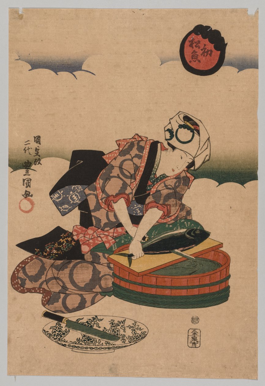 Vorbereitung Bonita von Utagawa Kunisada