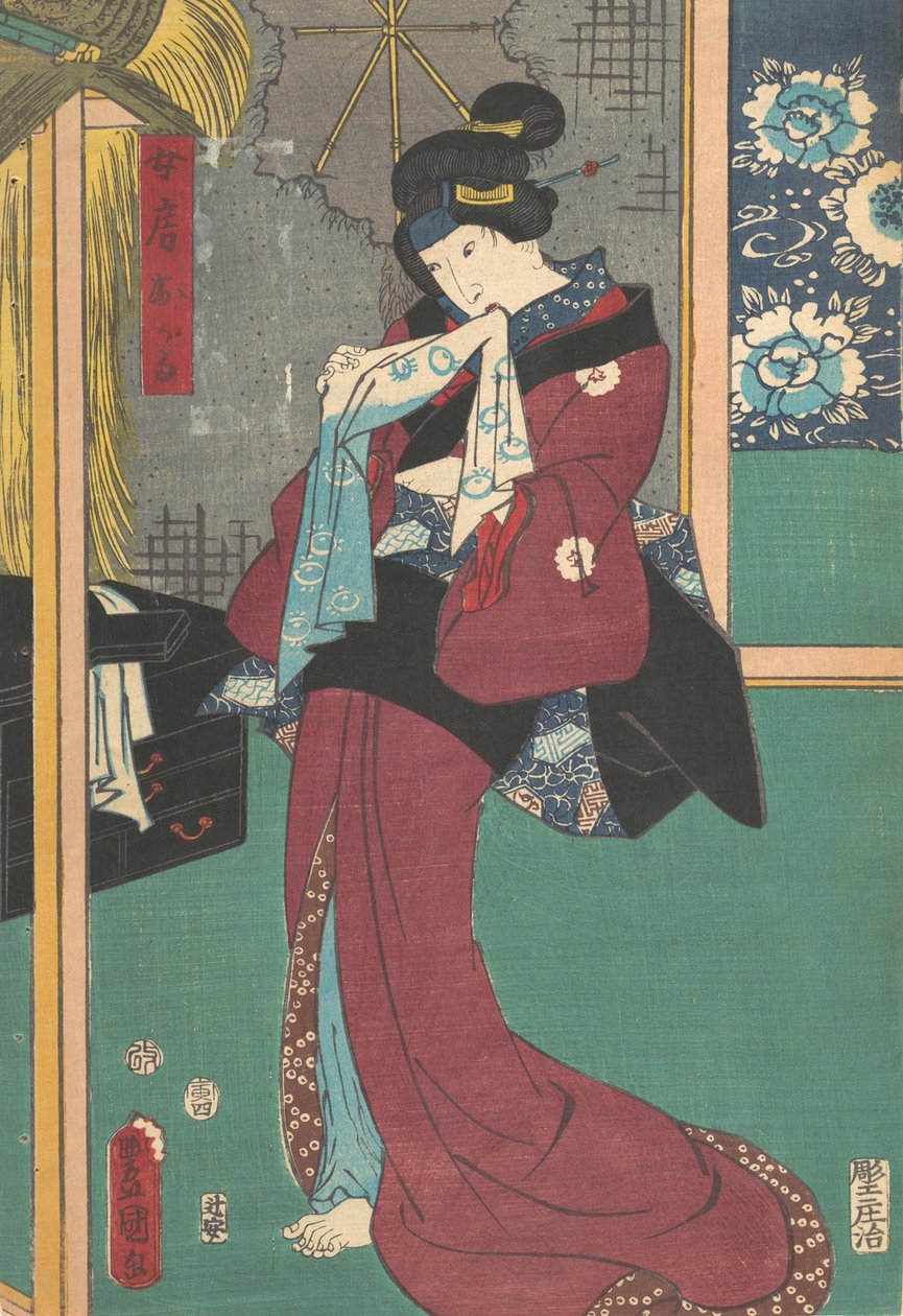 Druck, 19. Jahrhundert von Utagawa Kunisada