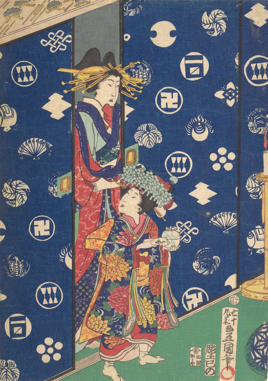Druck, 19. Jahrhundert von Utagawa Kunisada