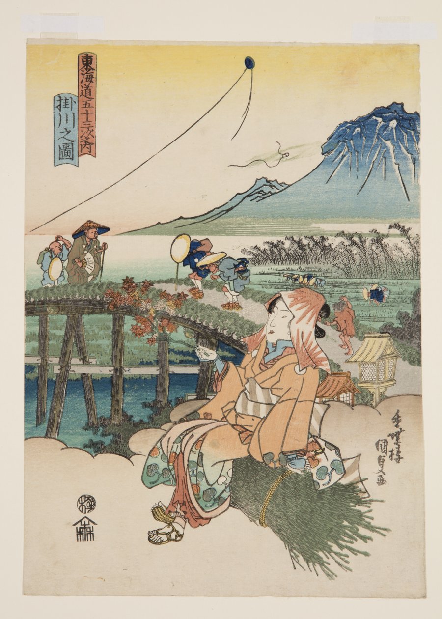 Blick auf Kakegawa von Utagawa Kunisada