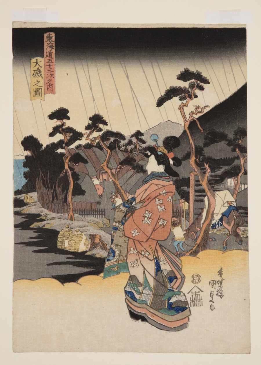 Blick auf Ōiso von Utagawa Kunisada