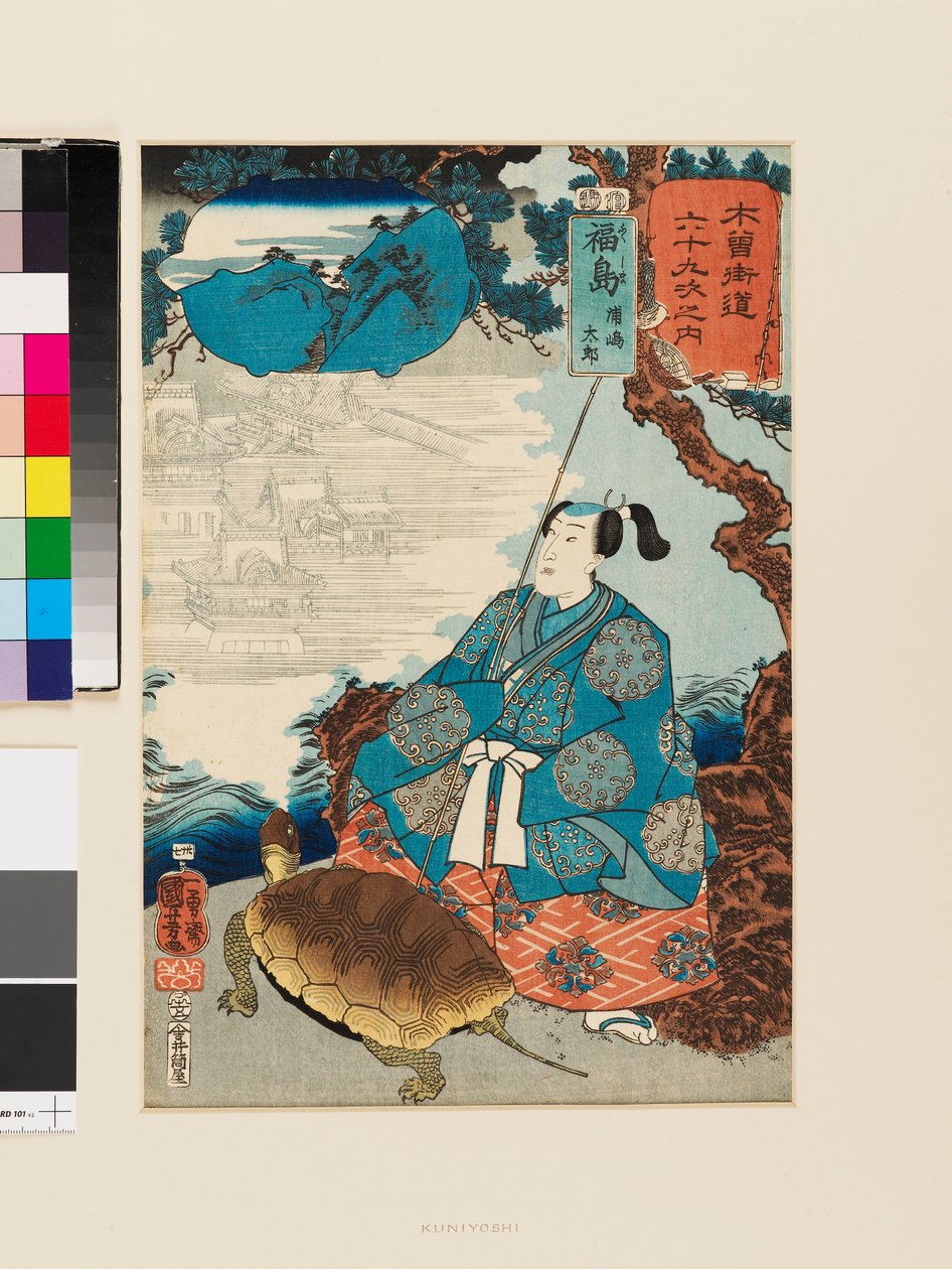 Fukushima: Urashima Tarō von Utagawa Kuniyoshi