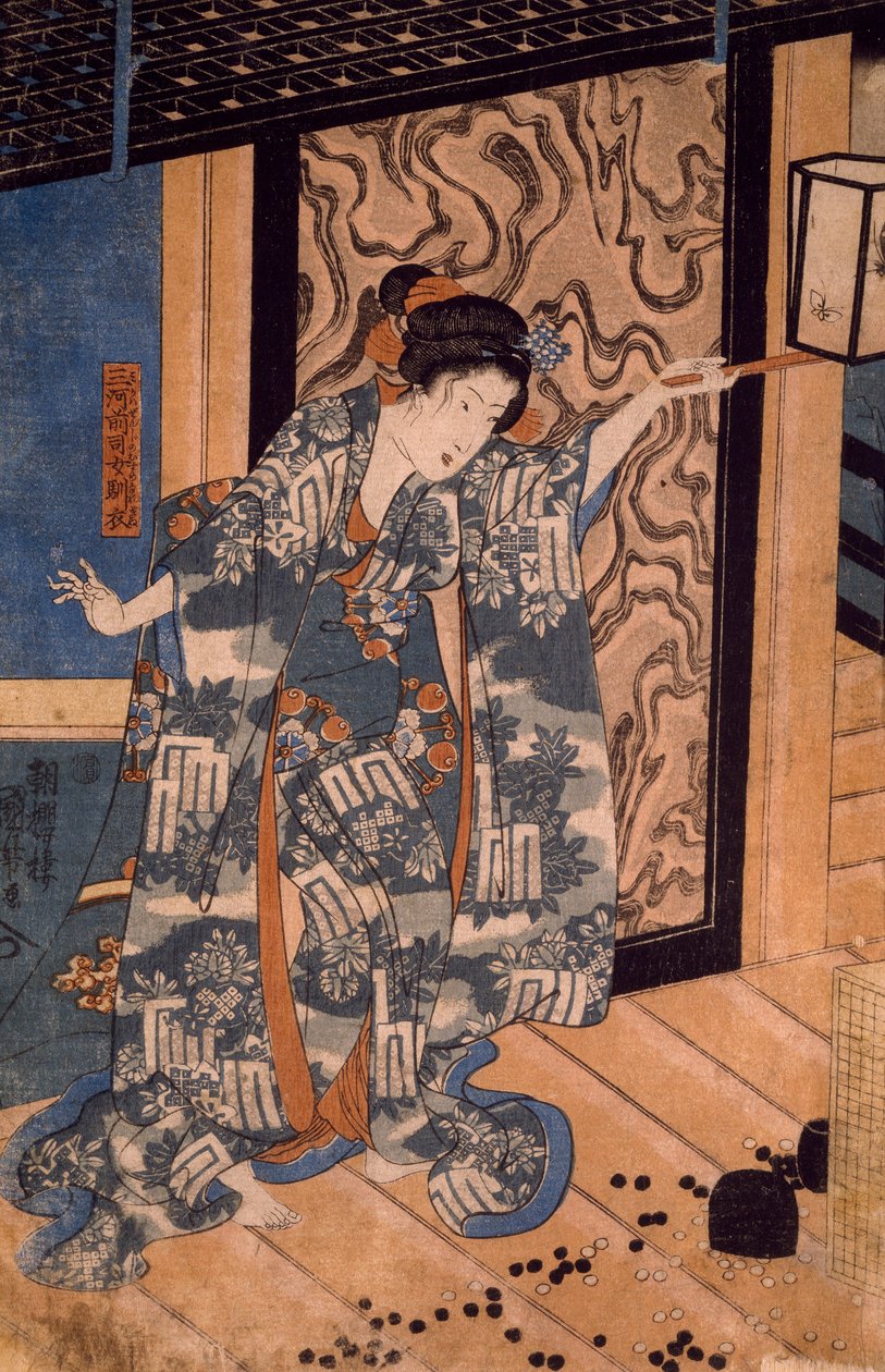 Nareginu, Tochter von Mikawa no Zenji, von Utagawa Kuniyoshi von Utagawa Kuniyoshi